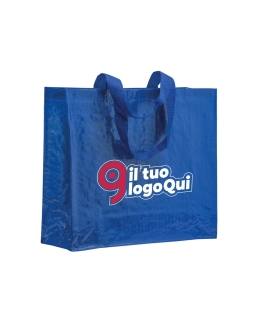 Shopper in polipropilene laminato con manici a nastro