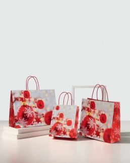 Shopper Natale Bordo Risvoltato 45