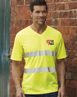 T-shirt scollo a V Hi-Vis Super Light Classe 2