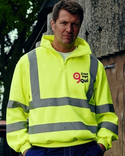 Pile Hi-Vis con zip 1/4 Classe 3