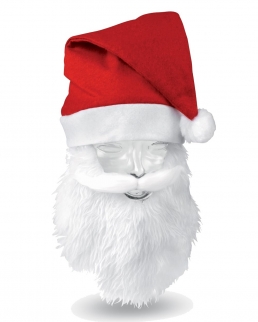 Cappello da Babbo Natale con Barba