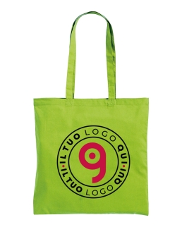 Borsa shopper in cotone quadrata personalizzata