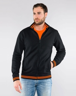 Felpa uomo con zip Eagle black line