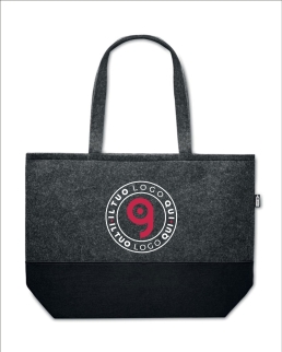 Shopping bag in feltro RPET Duo indico