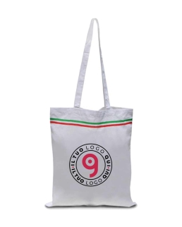 Shopper in cotone Italia manici lunghi