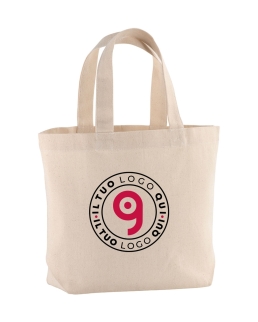 Shopper in cotone con soffietto da 120 gr