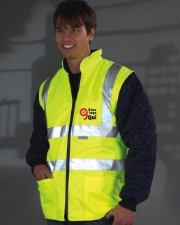 Giacca trapuntata Hi-Vis con maniche staccabili Classe 2