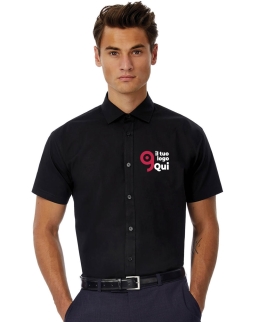 Camicia uomo SSL Poplin Black Tie Elastane