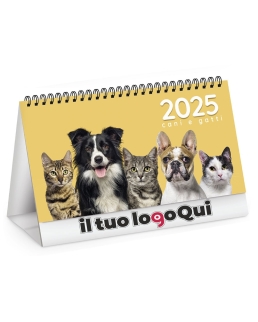 Calendario spiralato da tavolo Cani e Gatti
